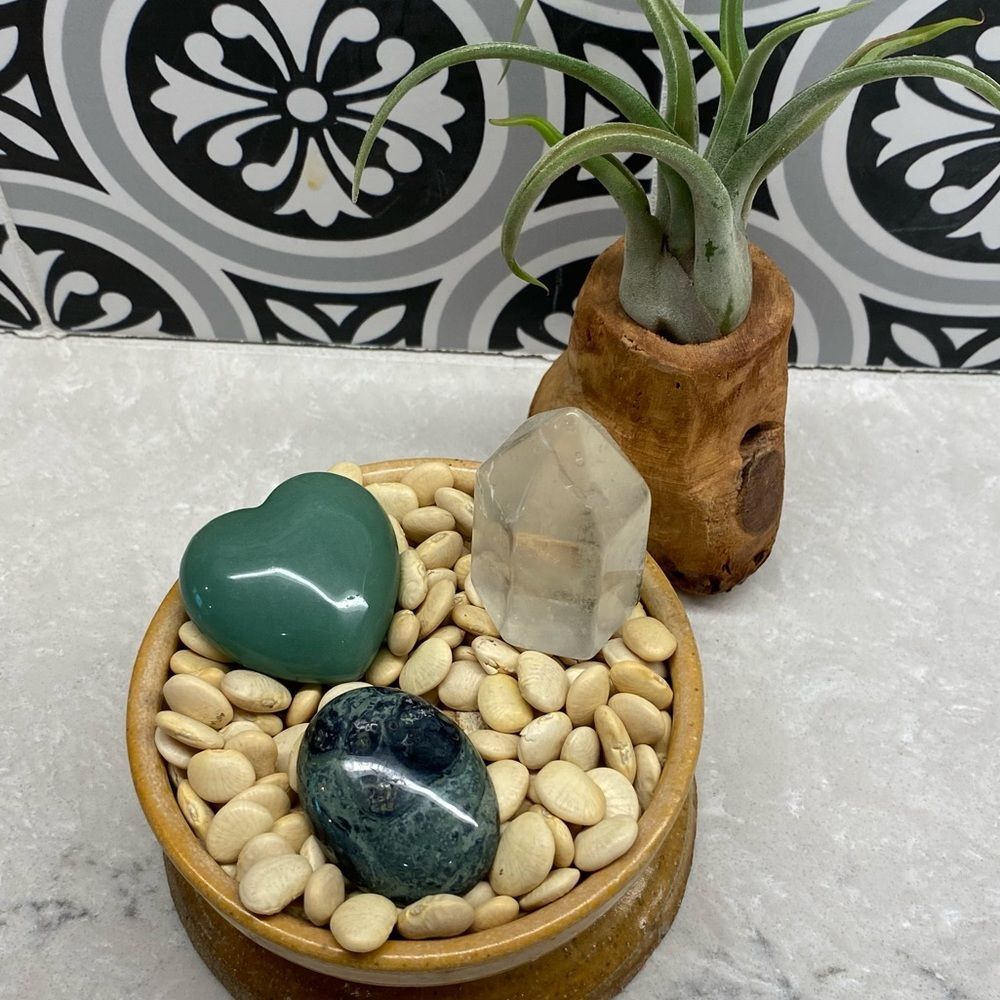 Crystal Gemstone Set Kambala Jasper Green Aventurine Quartz Crystal